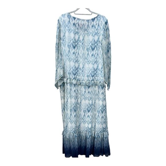 Sundance Sentimental spirit tiered maxi dress size 16 100% silk boho coastal - Picture 3 of 6